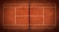 Tennis Clay Court. View from the birds flight Royalty Free Stock Photo