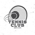 Tennis club. Vector illustration.