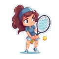 Tennis tournament. Tennis coach. Tennis Club. cartoon vector illustration. label, sticker, t-shirt printing