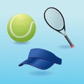 Tennis collection. Vector illustration decorative background design Royalty Free Stock Photo