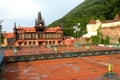 Tennis court in Brasov (Kronstadt), in Transilvania. Royalty Free Stock Photo