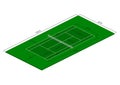 Tennis court dimensions diagram in feet. Royalty Free Stock Photo