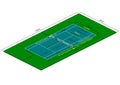 Tennis court dimensions diagram in feet. Royalty Free Stock Photo