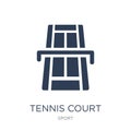Tennis court icon. Trendy flat vector Tennis court icon on white
