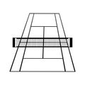 tennis court icon vector