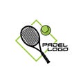 tennis court olympic sport logo vector, padel illustration design, tennis ball