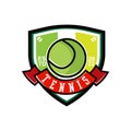 tennis court olympic sport logo vector, padel illustration design, tennis ball