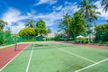 Tennis court at tropical island