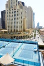 The Tennis courts near a Walk at Jumeirah Beach Residence Royalty Free Stock Photo