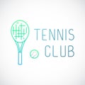 Tennis emblem template.