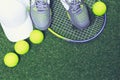 Tennis equipment Royalty Free Stock Photo