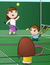 Tennis Family Royalty Free Stock Photo