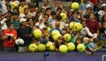 Tennis fans waiting for autographs at Billie Jean King National Tennis Center in New York