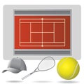 Tennis field and accessories