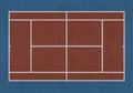 Tennis field brown