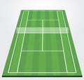 Tennis field perspective view