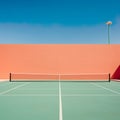 tennis field, where athletes engage in intense and precise competition. Royalty Free Stock Photo