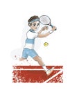 Tennis game on Royalty Free Stock Photo