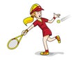 Tennis girl sport racket playing