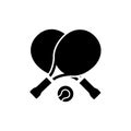 Tennis icon with ball, table tennis logo Ã¢â¬â vector Royalty Free Stock Photo