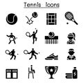 Tennis icon set illustration graphic design Royalty Free Stock Photo