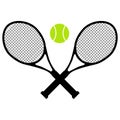 Tennis icon on white background. tennis balls and tennis racket. sports sign. tennis logo. flat style