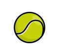 Tennis isolated ball vector icon. Tennis line ball flat icon logo Royalty Free Stock Photo