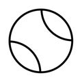 Tennis thin line vector  icon Royalty Free Stock Photo