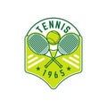 Tennis logo tennis club sports badge template design