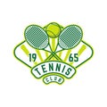 Tennis logo tennis club sports badge template design