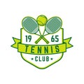 Tennis logo tennis club sports badge template design