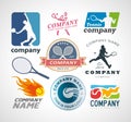 Tennis logo design elements Royalty Free Stock Photo