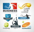 Tennis logo design elements Royalty Free Stock Photo