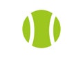 Tennis Logo Design Template. Tennis Icon Vector. Tennis Racket Green Ball Silhouette Royalty Free Stock Photo
