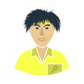 Tennis Man Athlete Head Icon