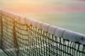 Tennis net on court background Royalty Free Stock Photo