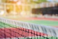 Tennis net on court background Royalty Free Stock Photo