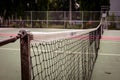 Tennis net and court,selected focus Royalty Free Stock Photo