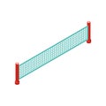 Tennis Net Isometric Composition