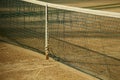 Tennis net and sand tennis court