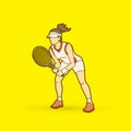 Tennis player action , Woman play tennis