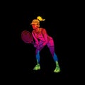 Tennis player action , Woman play tennis