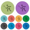 Tennis player color darker flat icons