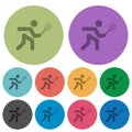 Tennis player color darker flat icons