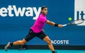 Tennis player Francisco Cerundolo of Argentina in action during his quarter-final match at 2022 Miami Open