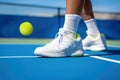 tennis player on the hardcourt tennis surface