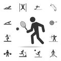 tennis player icon. Detailed set of athletes and accessories icons. Premium quality graphic design. One of the collection icons fo Royalty Free Stock Photo