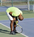 Tennis player lost in match Royalty Free Stock Photo