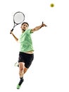 Tennis player man isolated