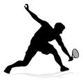 Tennis Player Man Sports Person Silhouette Royalty Free Stock Photo